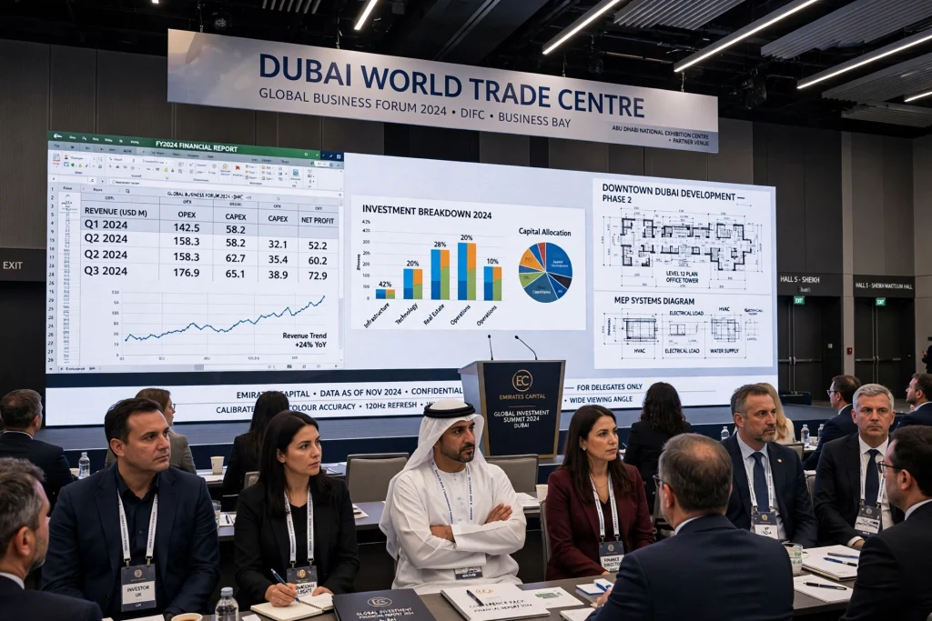 High-resolution LED video wall at Dubai exhibition