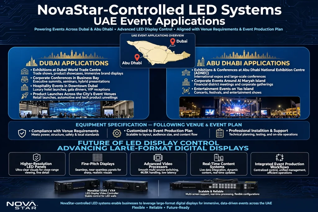LED controller and processor equipment for exhibition displays