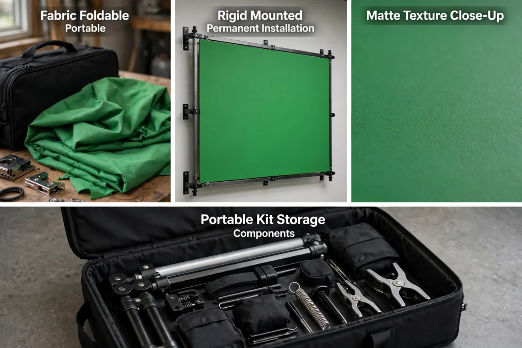 Green screen equipment for corporate video