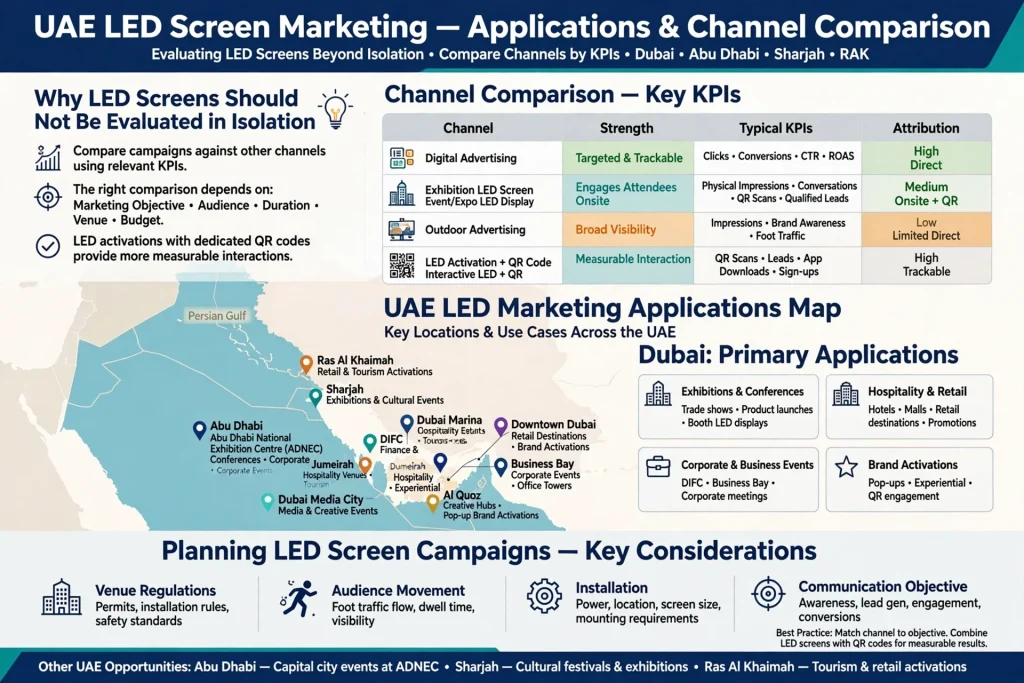 LED video wall supporting brand awareness at an event