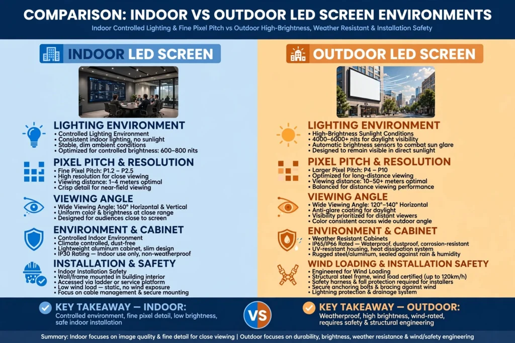 LED screen size planning for large audience events