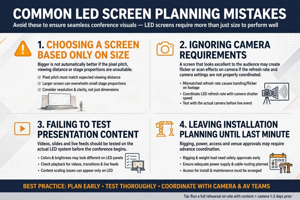 LED rental screen used for keynote speaker visuals