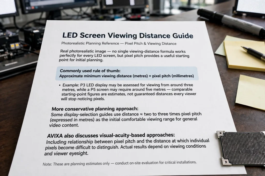 Comparison of P1.5, P2.5, P4 and P6 LED display pixel pitches