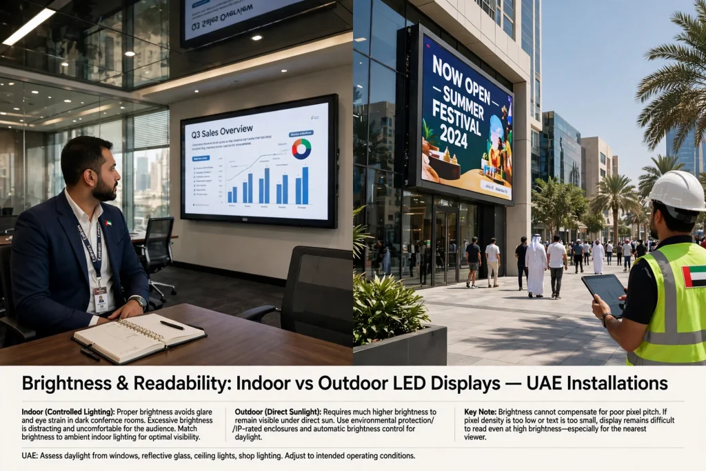 P3 LED screen installed for commercial digital display use
