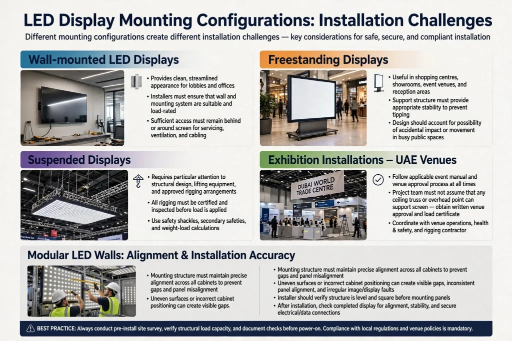 LED display equipment with power consumption specifications for electrical load planning