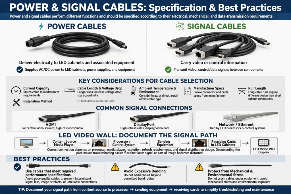 Electrical professional calculating the expected load for a large LED screen installation
