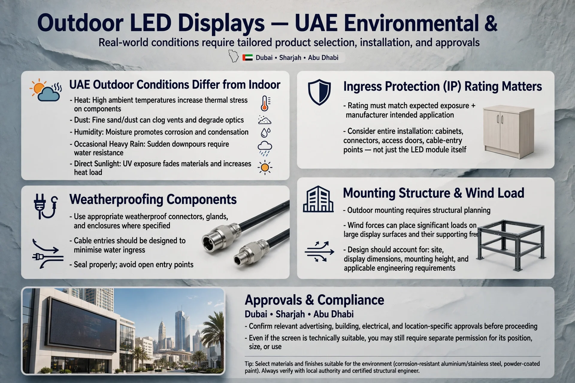 LED Screen Installation Planning: Power Supply, Mounting, Ventilation and Cable Requirements